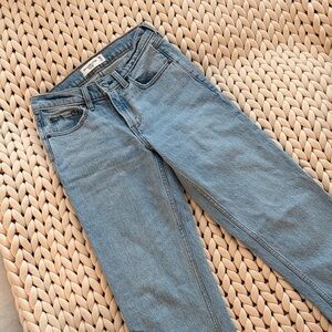 Abercrombie & Fitch Light Blue High-Rise Straight Jeans